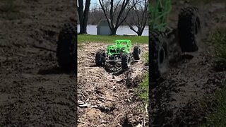 RC Rockbouncer Slinging Dirt! Axial Ryft with Gamy RC steel cage