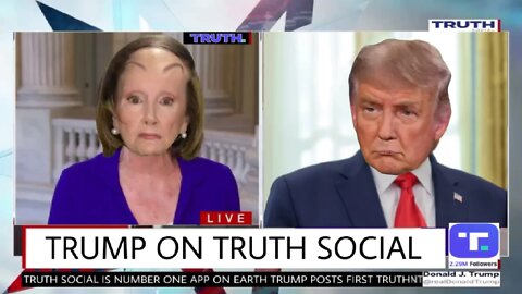 Nancy asks Donald Trump about Truth Social