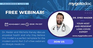 Free Webinar on lifestyle medicine and ancestral health with Dr. Haider and Michelle Harvey