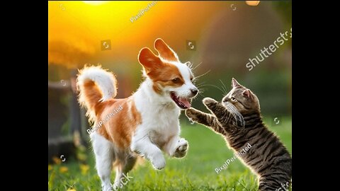 dog and cat 🐈😺 funny video