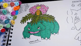 HOW TO DRAW POKEMON VENUSAUR STEP BY STEP (EASY)