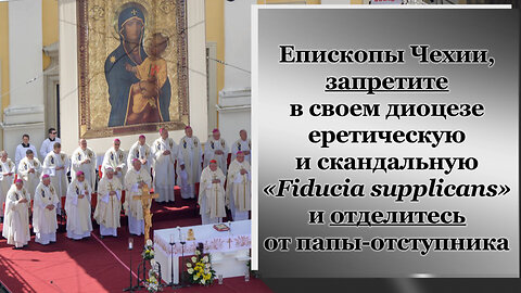 Епископы Чехии, запретите в своем диоцезе еретическую и скандальную «Fiducia supplicans» и отделитесь от папы-отступника