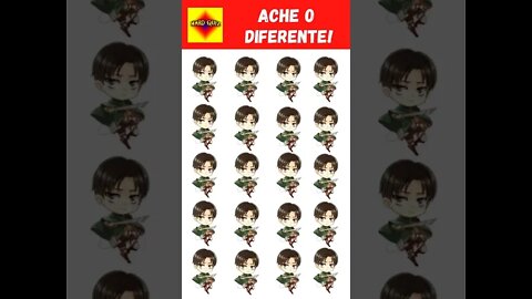 Quiz Attack On Titan - Ache o Emoji Diferente do Levi Ackerman - Anime Challenge #shorts