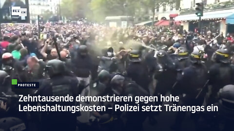 Paris: Zehntausende demonstrieren gegen hohe Lebenshaltungskosten – Polizei setzt Tränengas ein