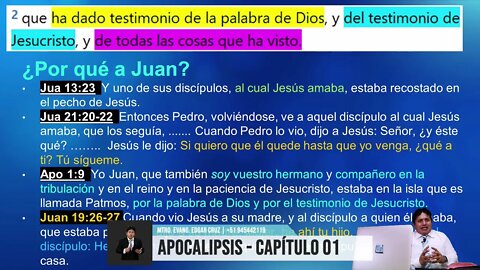 ESTUDIO LIBRO DE APOCALIPSIS: Capítulo 01 - EDGAR CRUZ MINISTRIES