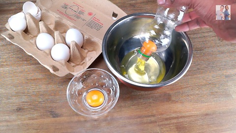 Fastest possible way to separate egg yolk