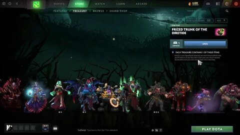 Dota 2 Win Diretide Event to Unbox Prized Trunk of Diretide Treasure!!!