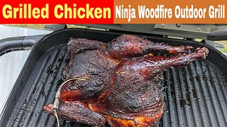 Grilled Smoked Whole Chicken, Ninja Woodfire Outdoor Grill Recipe