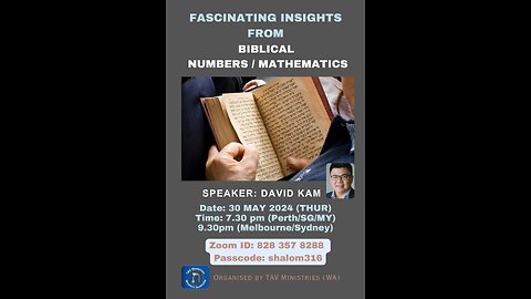 Fascinating insights from Biblical Numbers, Paleo Hebrew and Biblical Mathematics.