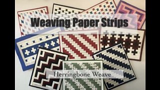 Weaving Paper Strips for Card Fronts