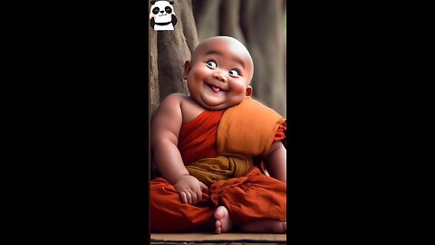 "Blessed Innocence: Baby Monk's Serene Journey! 🌟👶🏽💖"
