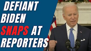 A Defiant Joe Biden Snaps at Reporters in Defending his COVID response