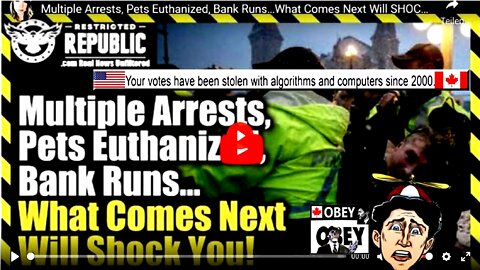Multiple Patriot Arrests, Pets Euthanized, Bank Runs…What Comes Next Will SHOCK You!
