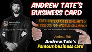 Andrew Tate's Business Card - TateSpeech | Power of Personal Branding