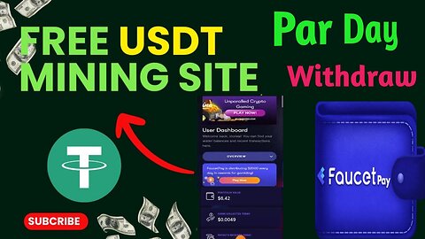 Free New USDT Mining | Usdt Mining Without Investment | Best Online Earning Site | Usdt Mining