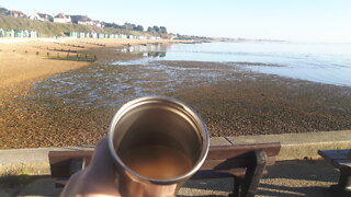 Coffee time by the beach