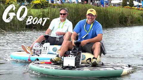 GoBoat - Inflatable boat with trolling motor gets lots of attention