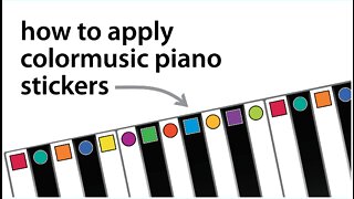 How to apply ColorMusic piano stickers