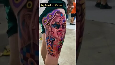 Stunning work by Marlon Cesar #shorts #tattoos #inked #youtubeshorts