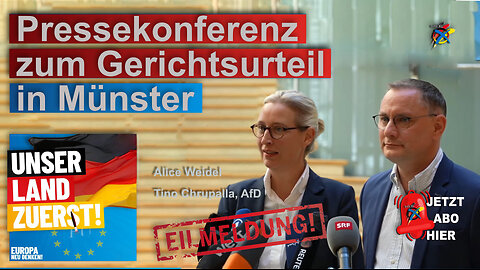 Pressekonferenz zum Gerichtsurteil in Münster, Alice Weidel und Tino Chrupalla, AfD