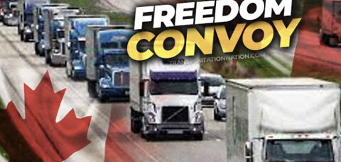 Drone Footage Of The Truckers For Freedom Convoy