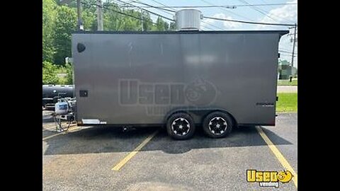 2022 - 8' x 16' Food Concession Trailer | Mobile Street Vending Unit with Bathroom for Sale
