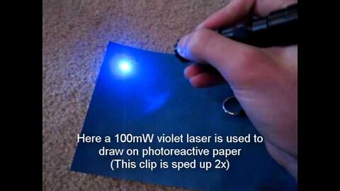 High-Powered Laser Draws on Photo-Sensitive Paper