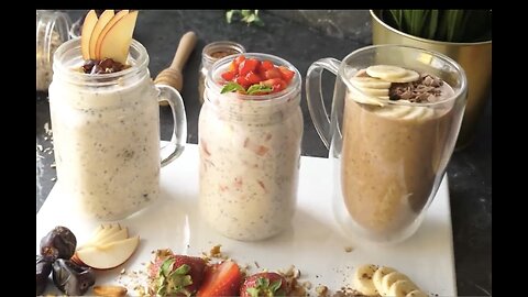 Overnight Oats For Breakfast|3Recipes