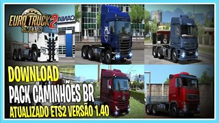 PACK DE CAMINHOES BRAZILEIROS 1.40 EURO TRUCK SIMULATOR VERSÃO 1.40