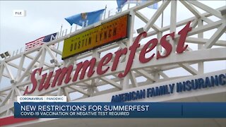 Proof of COVID-19 vaccine or negative COVID-19 test will be required to attend Summerfest
