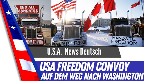 U.S. Freedom Convoy auf dem Weg nach Washington.