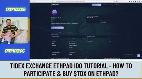 Tidex Exchange Ethpad IDO Tutorial - How To Participate & Buy $TDX On Ethpad?