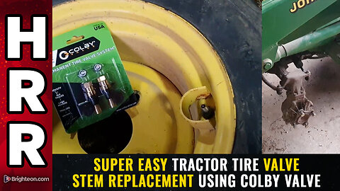 Super easy tractor tire valve stem replacement using Colby Valve