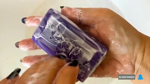 Mushy Soap 💜 so satisfing ASMR video