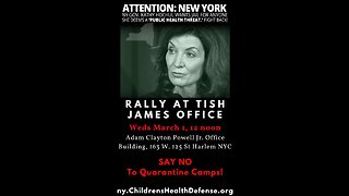 NEW YORK QUARANTINE CAMPS PROTEST IN HARLEM NYC 3-1-23 (NUREMBERGTRIALS.NET)
