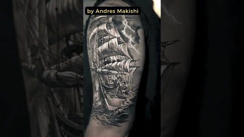 Stunning work by Andres Makishi #shorts #tattoos #inked #youtubeshorts