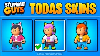 Todas Skins da Garota Gamer do Stumble Guys