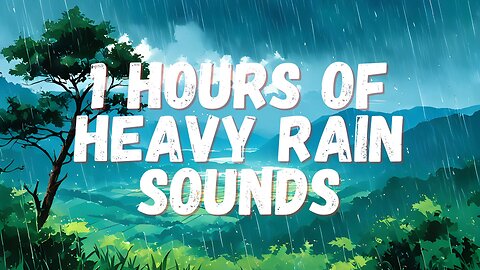 1 Hours of Heavy Night Rain, Rain Sounds for Sleeping | Beat insomnia, Reduce Stress #studymusic