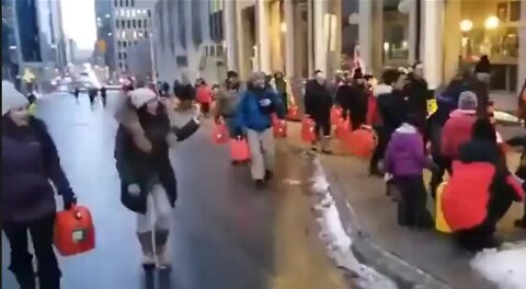 Brave citizens in Ottawa Carrying Around Empty Gas Cans to Throw Off Authorities