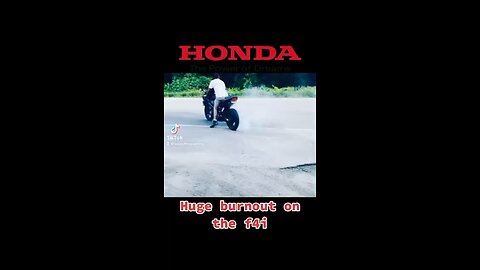 Honda cbr600 f4i second gear burnout