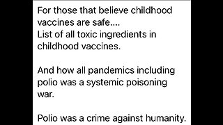 Why Vaccines are not safe especially for children