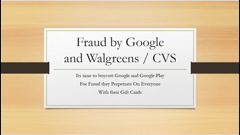 Fraud by Walgreens, CVS and Google