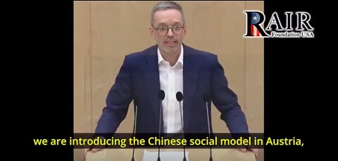 FPÖ Leader Herbert Kickl: 'To Fight a Chinese Virus, We are Introducing the Chinese Social Model'