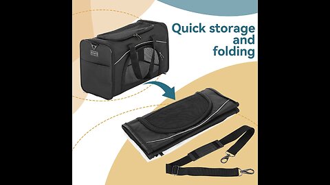 Petsfit Pet Carrier Airline Approved, Dog Carriers for Kittens,Puppies,Rabbit,Hamsters,Two-Way...