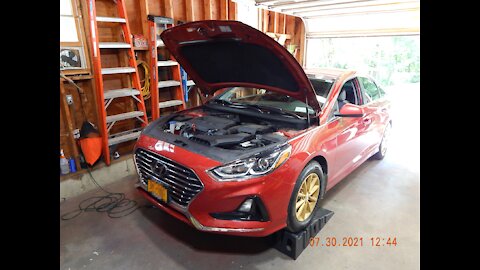 First Install Of Amsoil In My 2019 Hyundai Sonata-SE – 07/31/2021