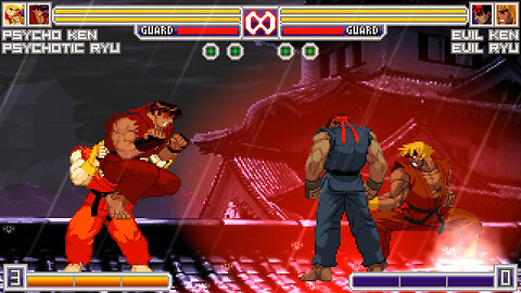 MUGEN - Psychotic Ryu & Psycho Ken vs. CVS Evil Ryu & CVS Evil Ken - Download