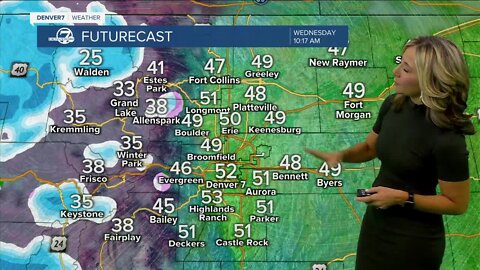 Cold front pushes across Colorado today