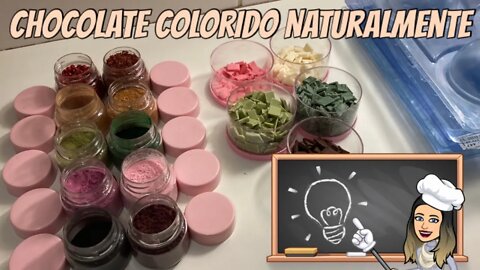 Esquenta 02 - Como colorir Chocolate com produtos Naturais - O segredo que ninguém te conta 🫢🤫