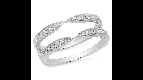 Dazzlingrock Collection Diamond Wedding Band Enhancer Guard Ring from 14 Carat to 1 Carat Whit...