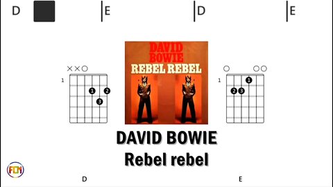 DAVID BOWIE Rebel rebel - (Chords & Lyrics like a Karaoke) HD